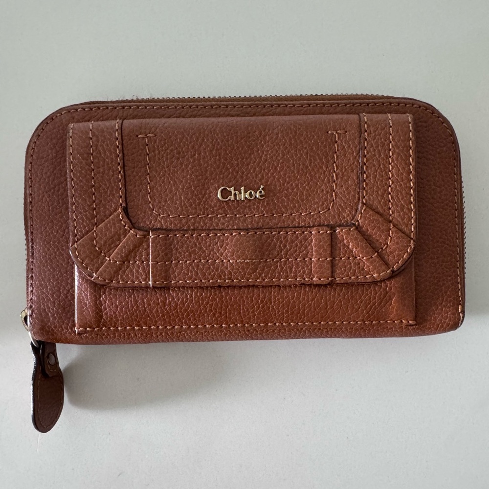 Chloe Brown Leather Wallet